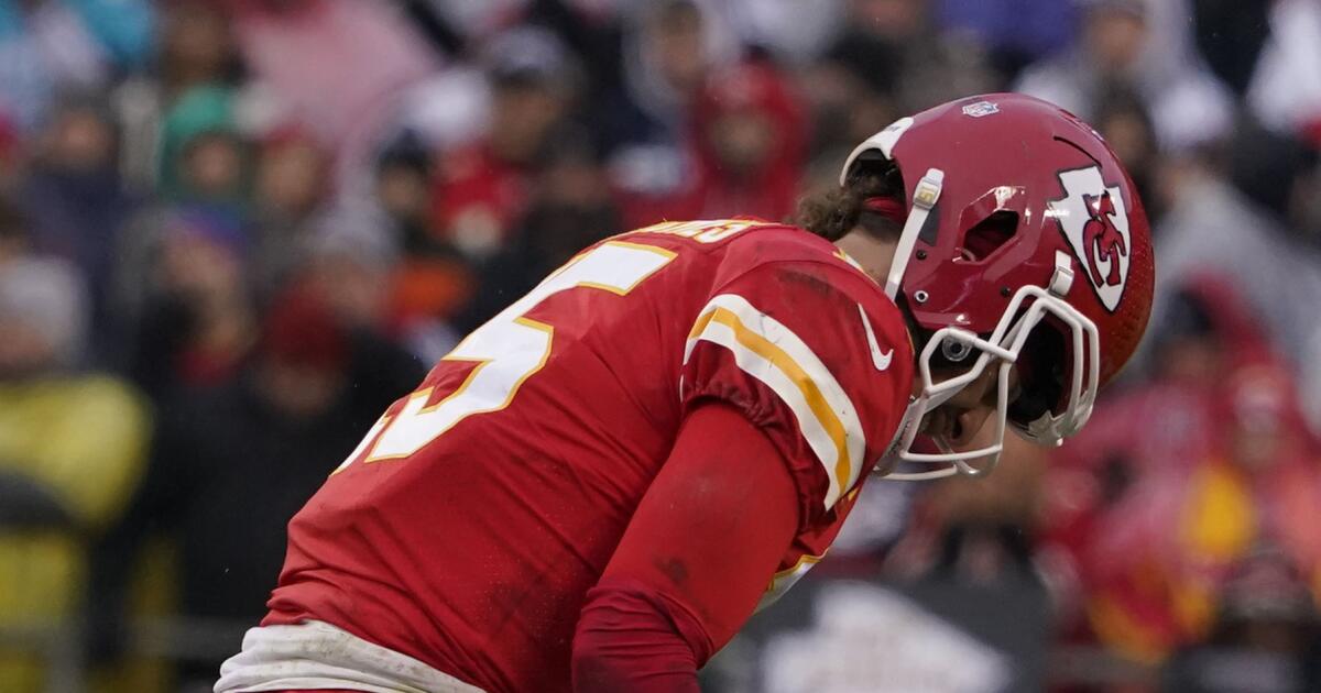 Kansas City Chiefs running back Isiah Pacheco celebrates with fans after a  win against the Jacksonville Jaguars during an NFL Divisional Playoff  football game Saturday, Jan. 21, 2023, in Kansas City, Mo. (