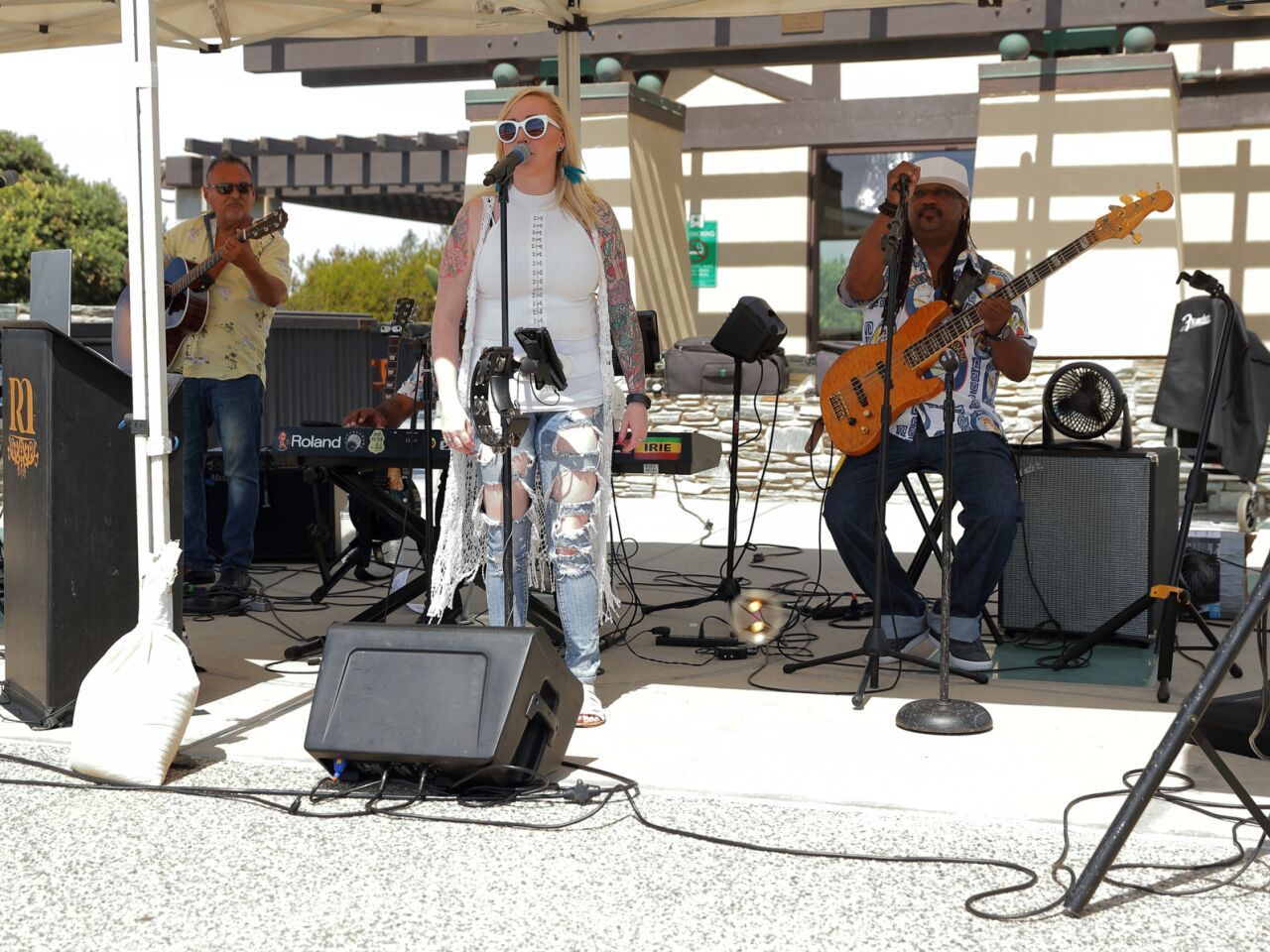 ?Shaka,? a band from Republic of Music, entertains the crowd at the Del Mar Foundation annual picnic