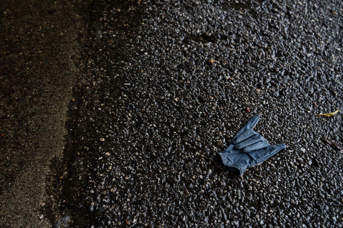 Discarded glove