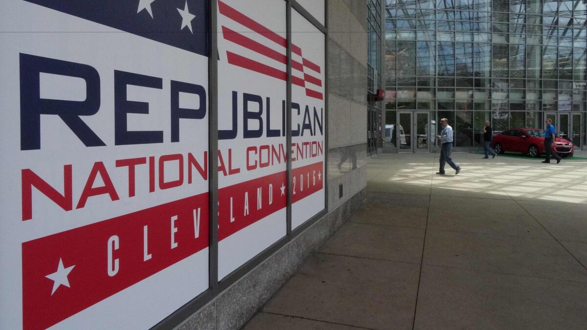 The Republican National Convention begins next week in Cleveland.
