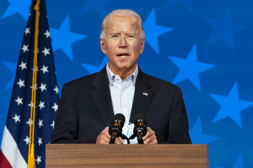 El candidato demócrata a la presidencia Joe Biden 