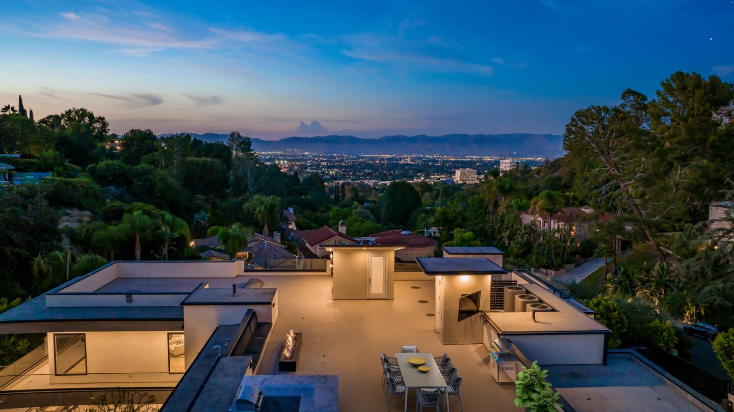 The rooftop deck.