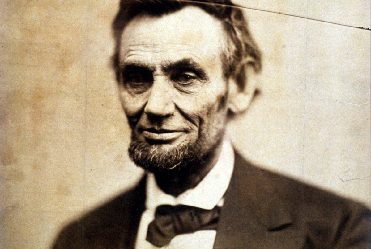 Julia Ward Howe's 1861 portrait of President Abraham Lincoln.