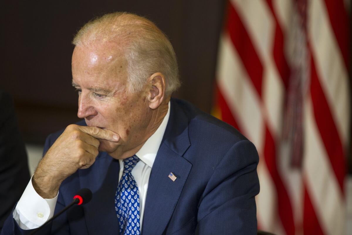 Former Vice President Joe Biden. He was challenged again in Thursday's debate about President Obama's deportation policies.