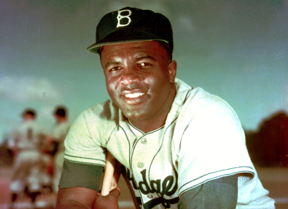 Dodgers second baseman Jackie Robinson in 1952.