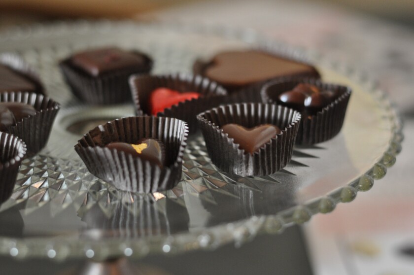 Valentine's Day chocolates from Valerie Confections.