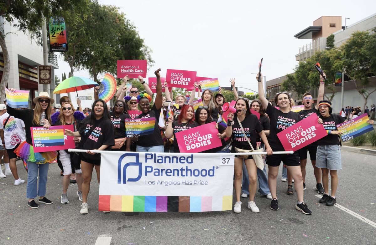 Planned Parenthood participates in  the 2023 WeHo Pride Parade