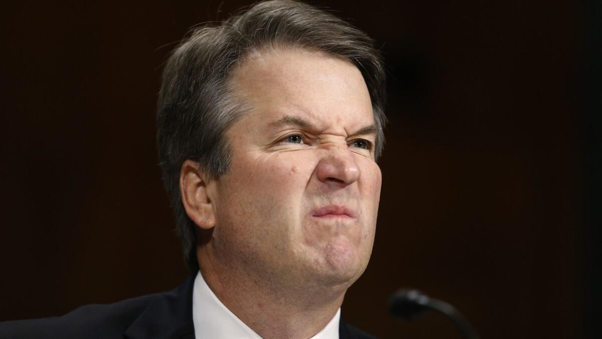 Supreme Court nominee Brett Kavanaugh gives his opening statement at the Senate Judiciary Committee hearing on Capitol Hill in Washington on Sept. 27.