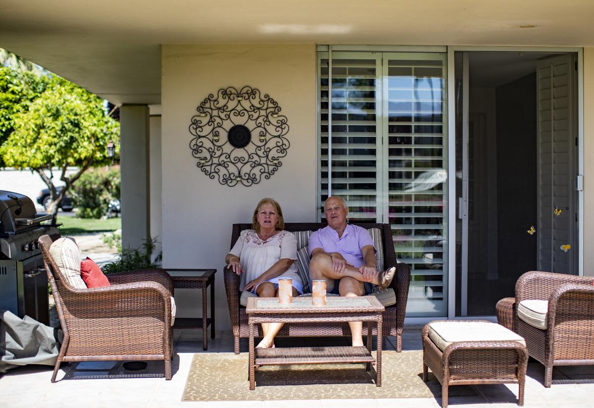 Al and Cathy Kurtz at their Rancho Mirage residence.