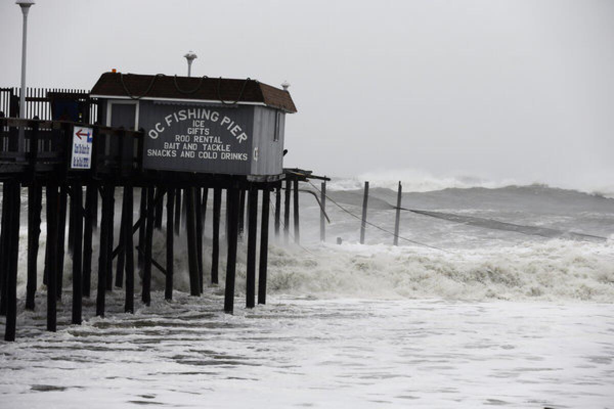 The storm surge that hit Ocean City, Md., on Monday was considered the worst since Hurricane Gloria struck the area in 1985. The Ocean City Fishing Pier took a beating.
