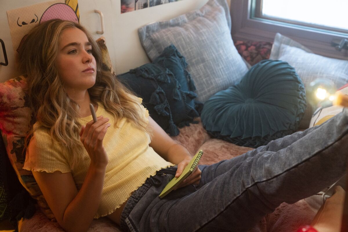 This image released by HBO Max shows Haley Lu Richardson in a scene from "Unpregnant." (Ursula Coyote/HBO Max via AP)