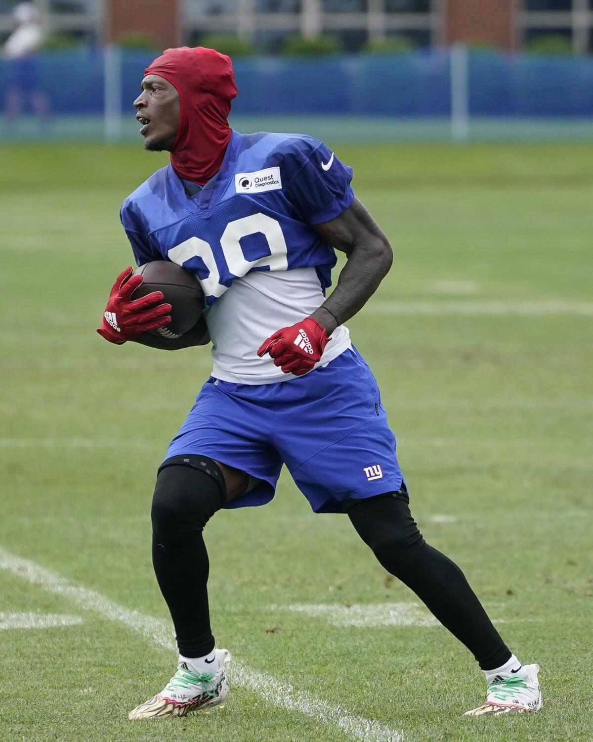 Giants WR Toney showing positive signs after bad rookie year - The San  Diego Union-Tribune