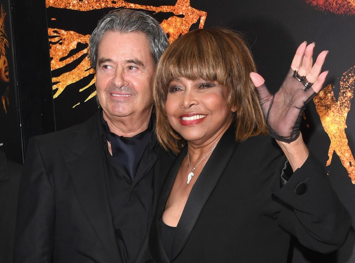 Singer Tina Turner poses with her husband, Erwin Bach.