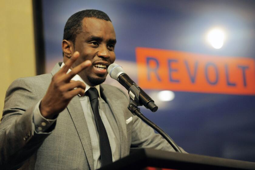 Sean "Diddy" Combs of the new network Revolt TV addresses reporters during the Television Critics Association summer press tour at the Beverly Hilton Hotel on Friday July 26, 2013, in Beverly Hills, Calif. (Photo by Chris Pizzello/Invision/AP)