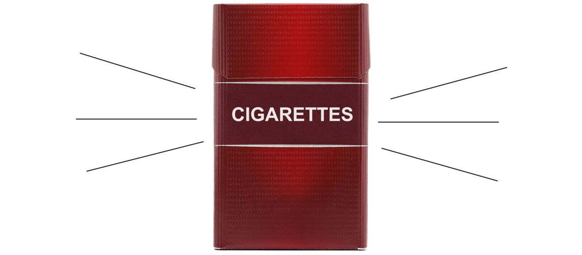 A generic pack of cigarettes isolated on white