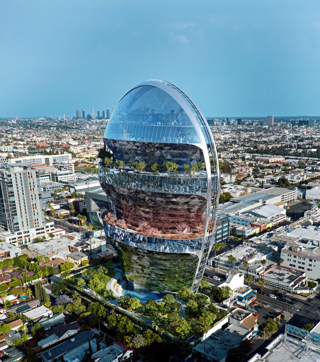Developers propose Hollywood office tower with bold design Los
