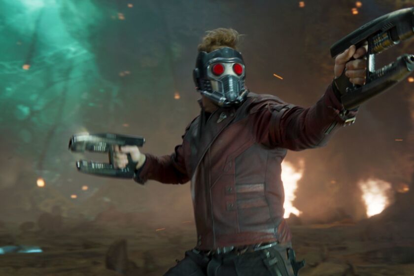 This image released by Disney-Marvel shows Chris Pratt in a scene from, "Guardians Of The Galaxy Vol. 2." (Disney-Marvel via AP)