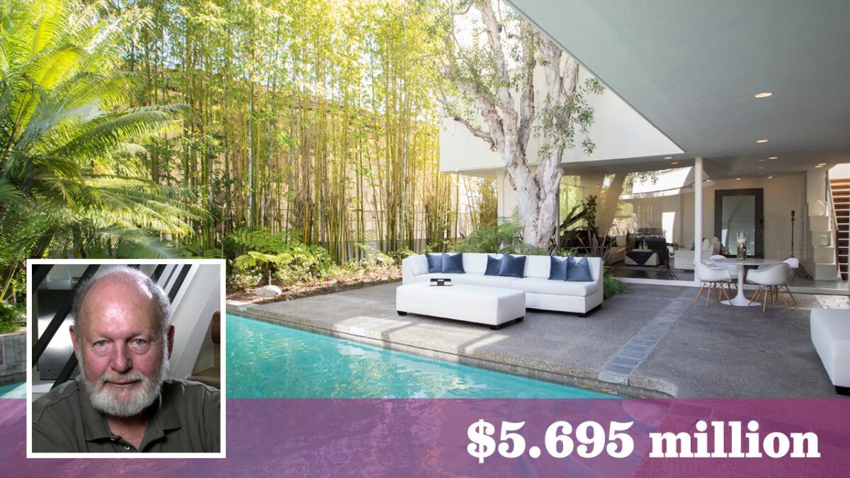 The longtime Beverly Hills home of TV producer Alan Landsburg is on the market for $5.695 million.