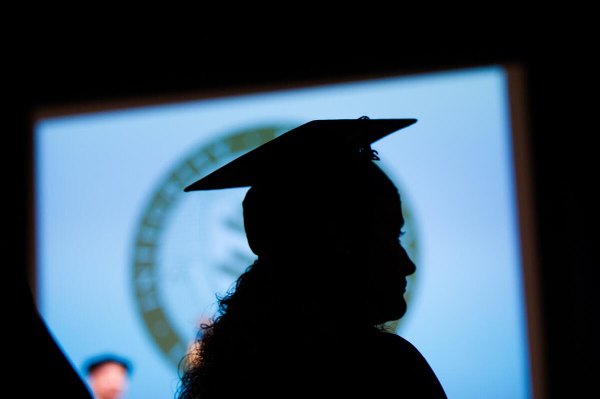 Graduation day at New England College of Business.