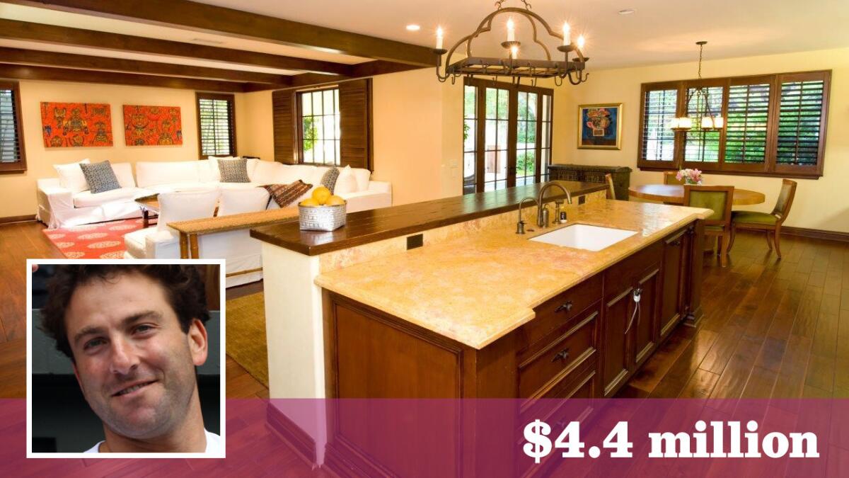 Retired tennis player Justin Gimelstob has bought a Spanish-style house in Brentwood for $4.4 million.