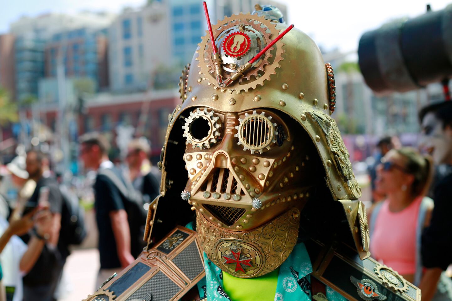 Chris Canole of San Diego dressed as Dude Vader at Comic-Con in San Diego on July 20.