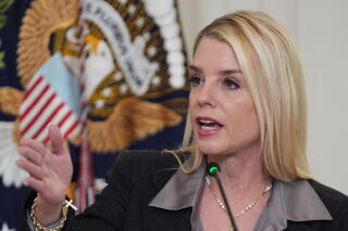 Atty. Gen. Pam Bondi speaks at the White House in October.
