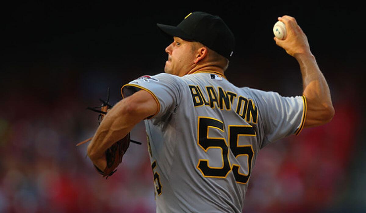 Pittsburgh's Joe Blanton pitches against St. Louis on Sept. 5.