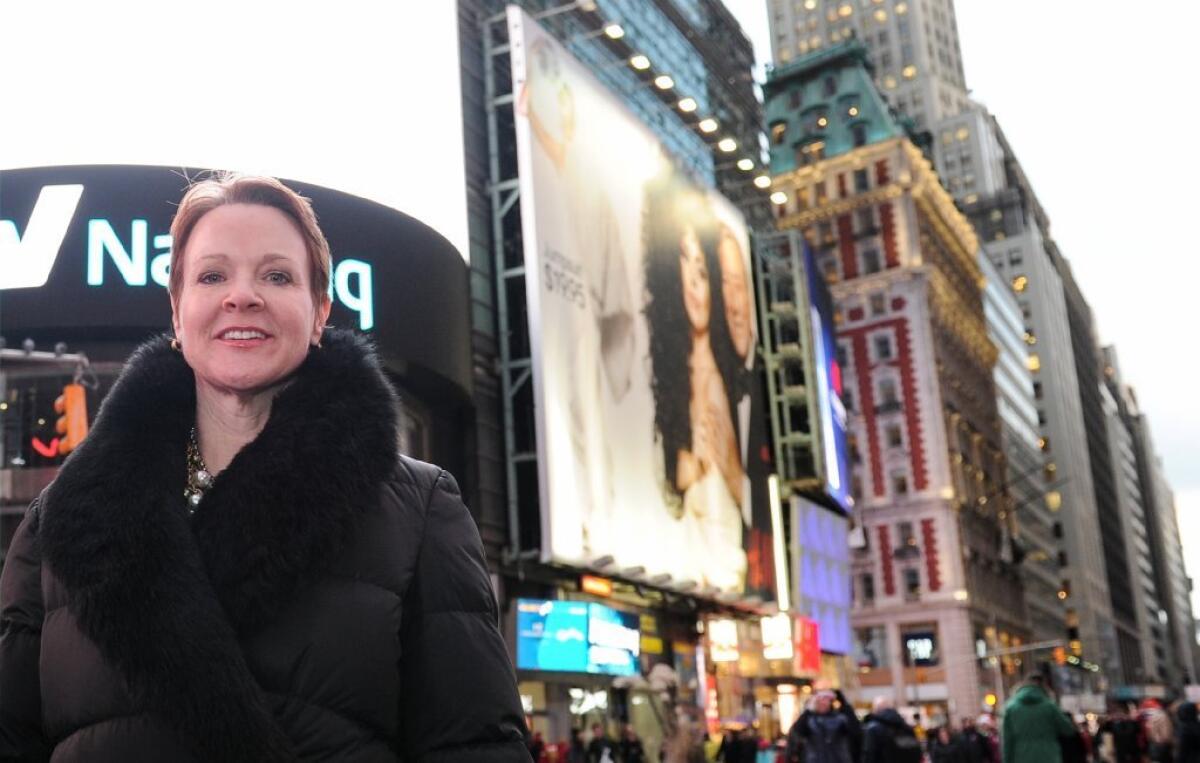 Rachel Moore, shown in a December 2014 photo in Manhattan, will be the next president of L.A.'s Music Center. It's being widely hailed as a good choice.