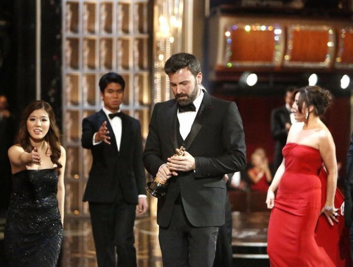 Ben Affleck onstage at the 85th Annual Academy Awards on Feb. 24 at the Dolby Theatre.