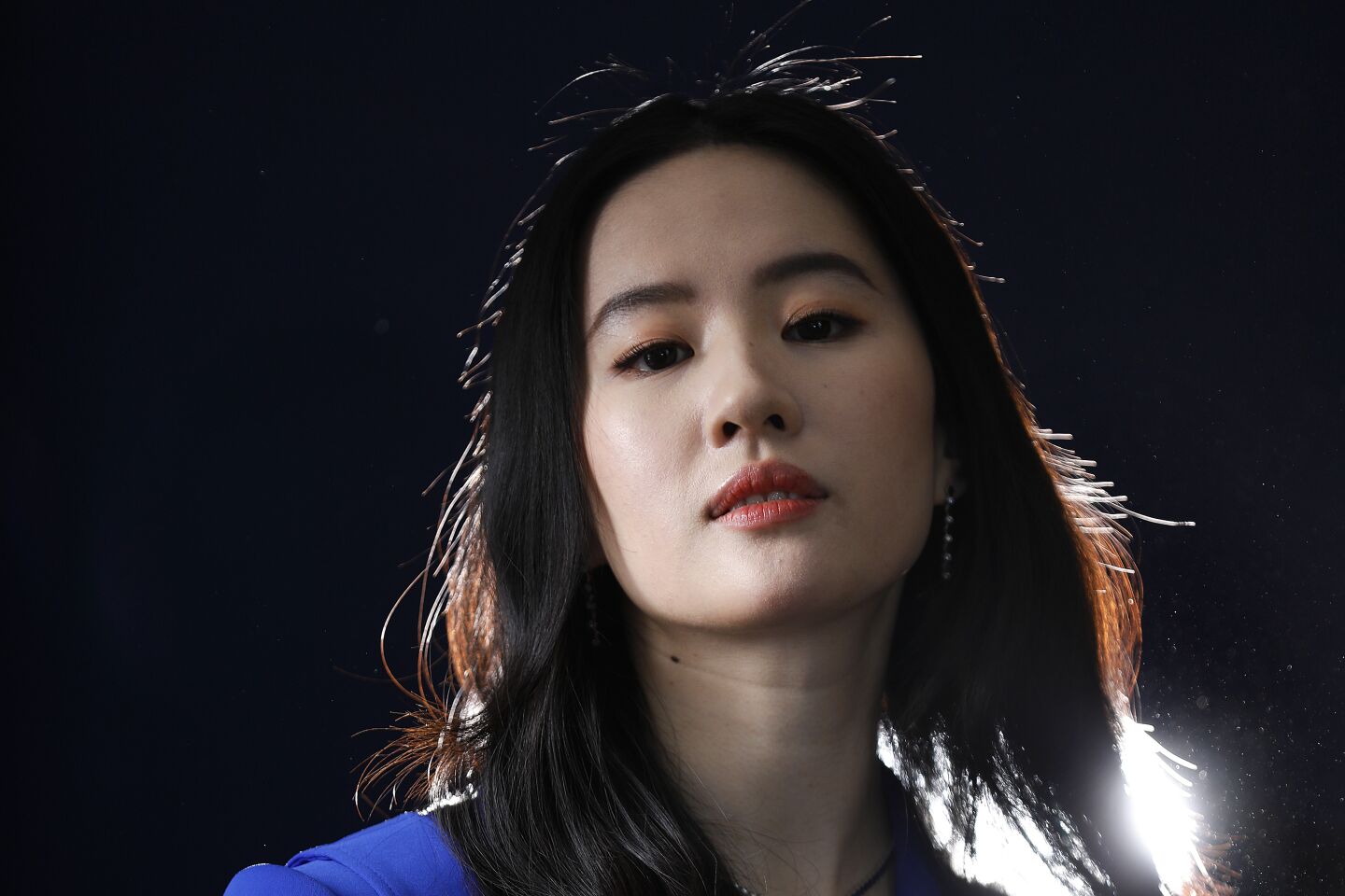 Liu Yifei is photographed at the InterContinental hotel in downtown Los Angeles on Sunday, March 8, 2020.