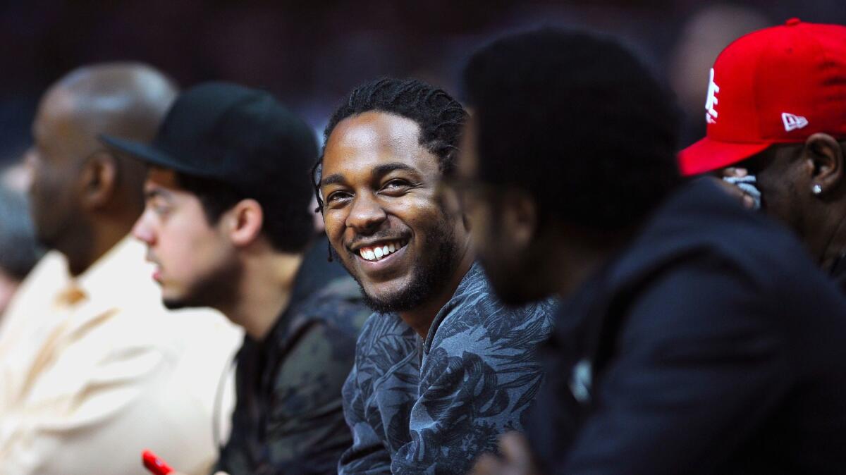 Kendrick Lamar, shown in Los Angeles last year, released his new album, "Damn," on Thursday night.