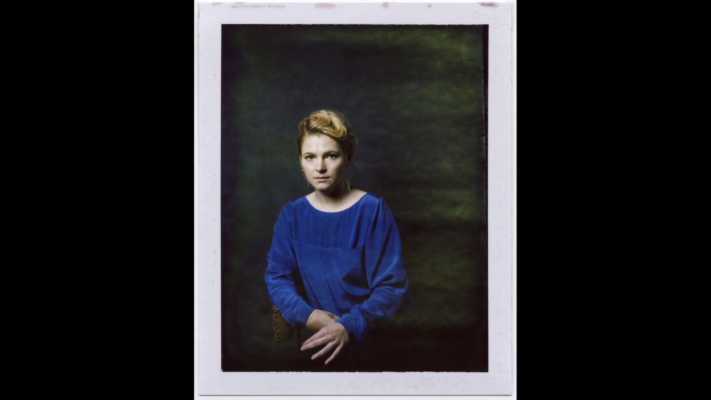 An instant print portrait of actress Amy Seimetz, from the film "My Days of Mercy.”