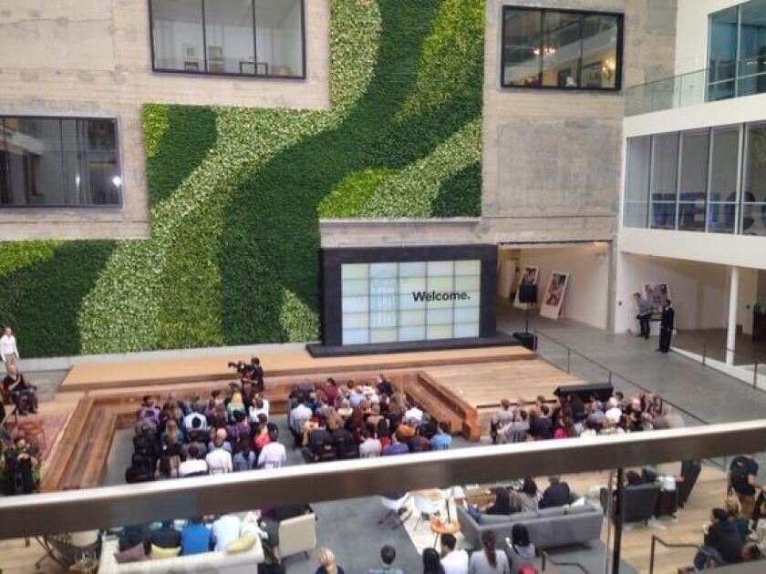 Airbnb put on a press conference at its new San Francisco headquarters on Tuesday morning.