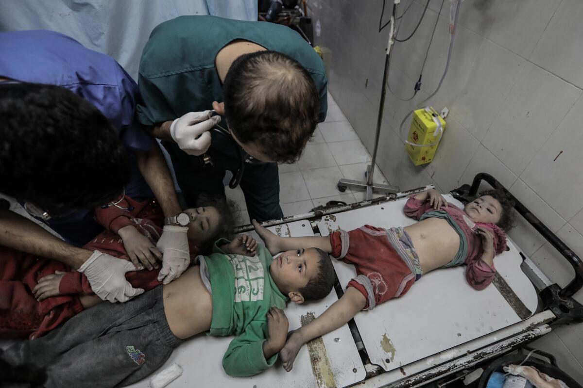 Injured Palestinian children undergo medical treatment 