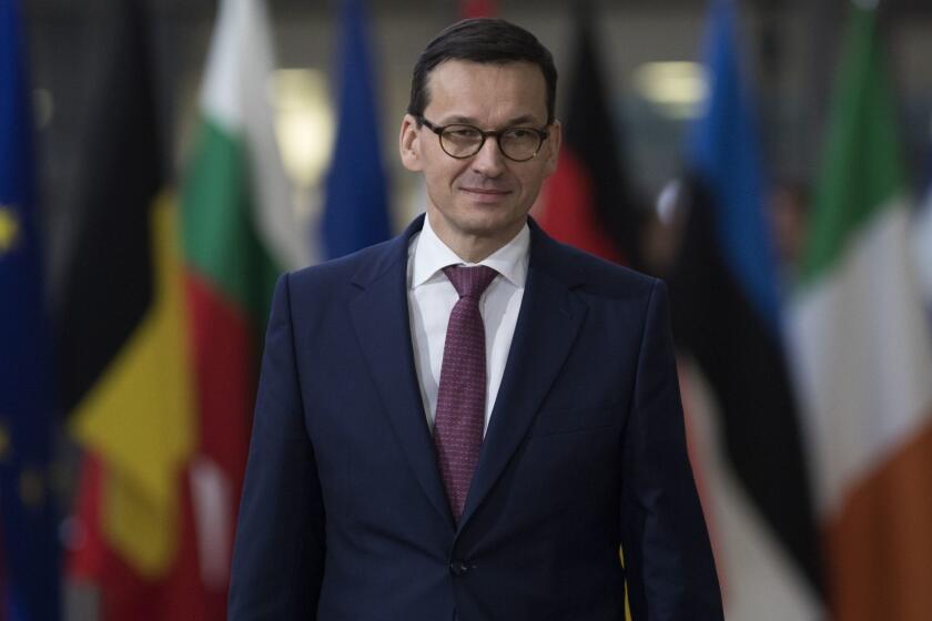 BRUSSELS, BELGIUM - DECEMBER 14: Prime Minister of Poland Mateusz Morawiecki arrives for the European Union leaders summit at the European Council on December 14, 2017 in Brussels, Belgium. The European Council summit is meeting for two days to discuss issues related to Brexit, defence, education, immigration and foreign policy. (Photo by Dan Kitwood/Getty Images) ** OUTS - ELSENT, FPG, CM - OUTS * NM, PH, VA if sourced by CT, LA or MoD **