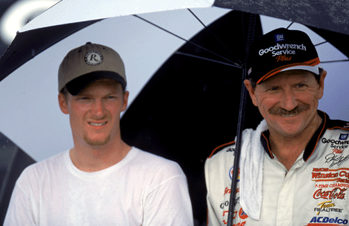 Dale Earnhardt Jr. and Dale Earnhardt Sr.