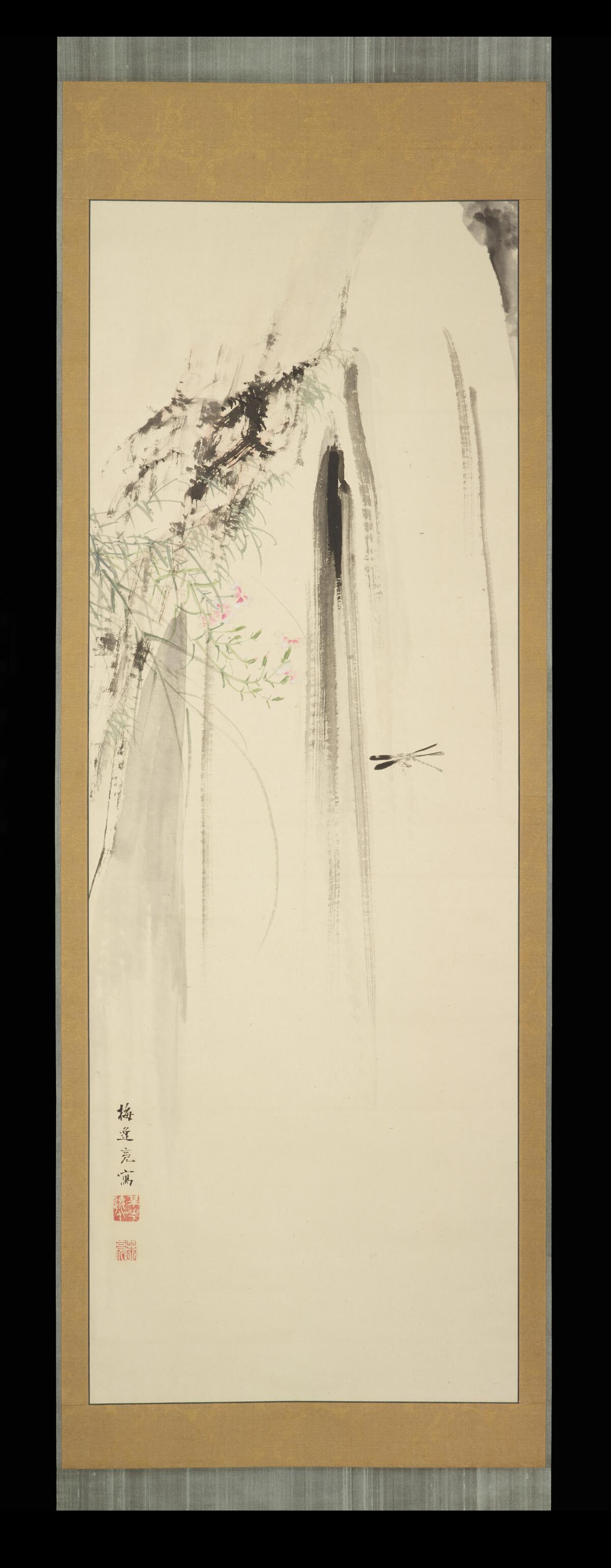 A hanging scroll by Yamamoto Baiitsu