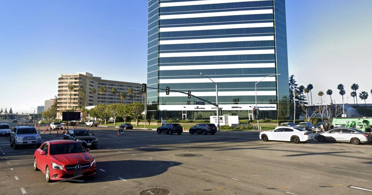 Two struck by car, hospitalized after Anaheim street takeover