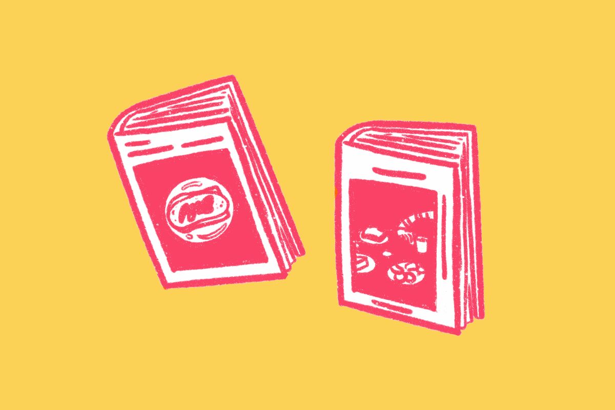 Illustrations of cookbooks