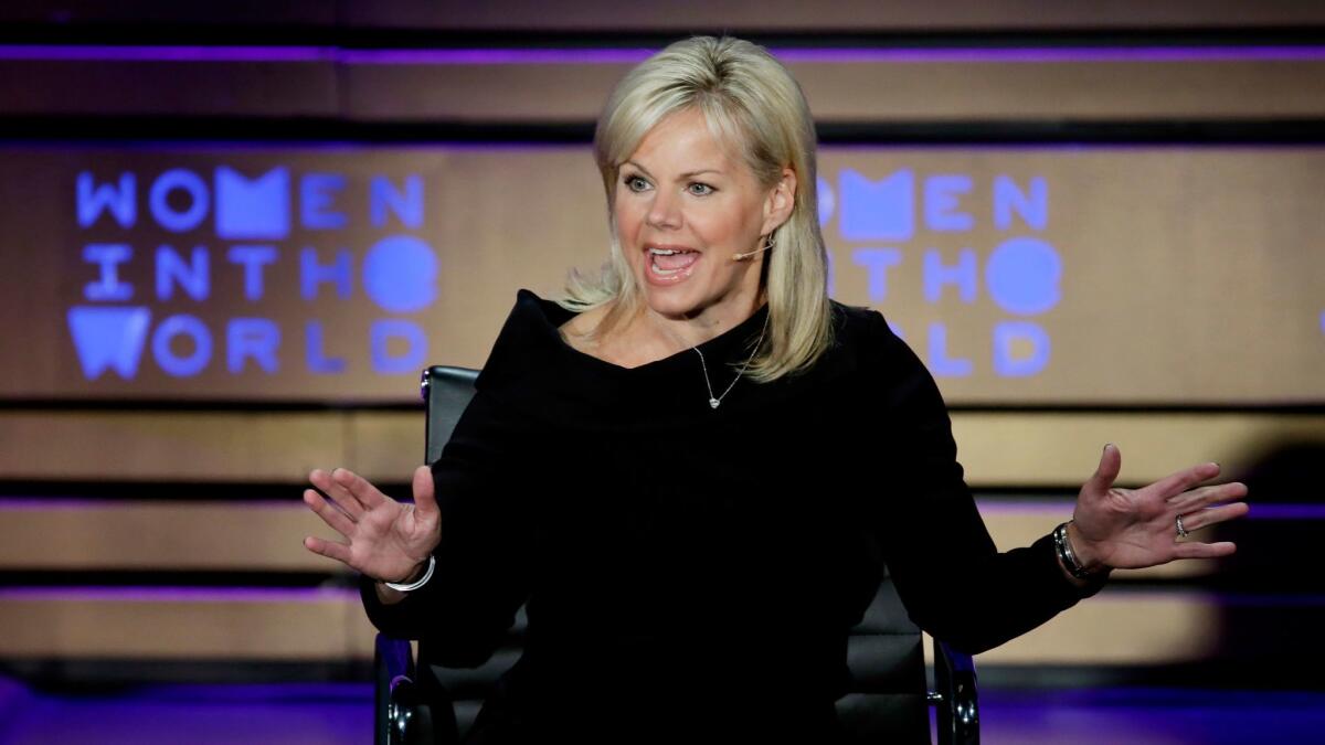 Gretchen Carlson, formerly of Fox News, speaks during the Women in the World Summit in New York earlier this month.