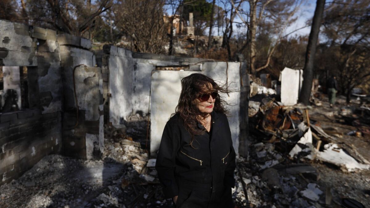 Renowned artist Lita Albuquerque lost her home, studio and archive in the Woolsey fire.