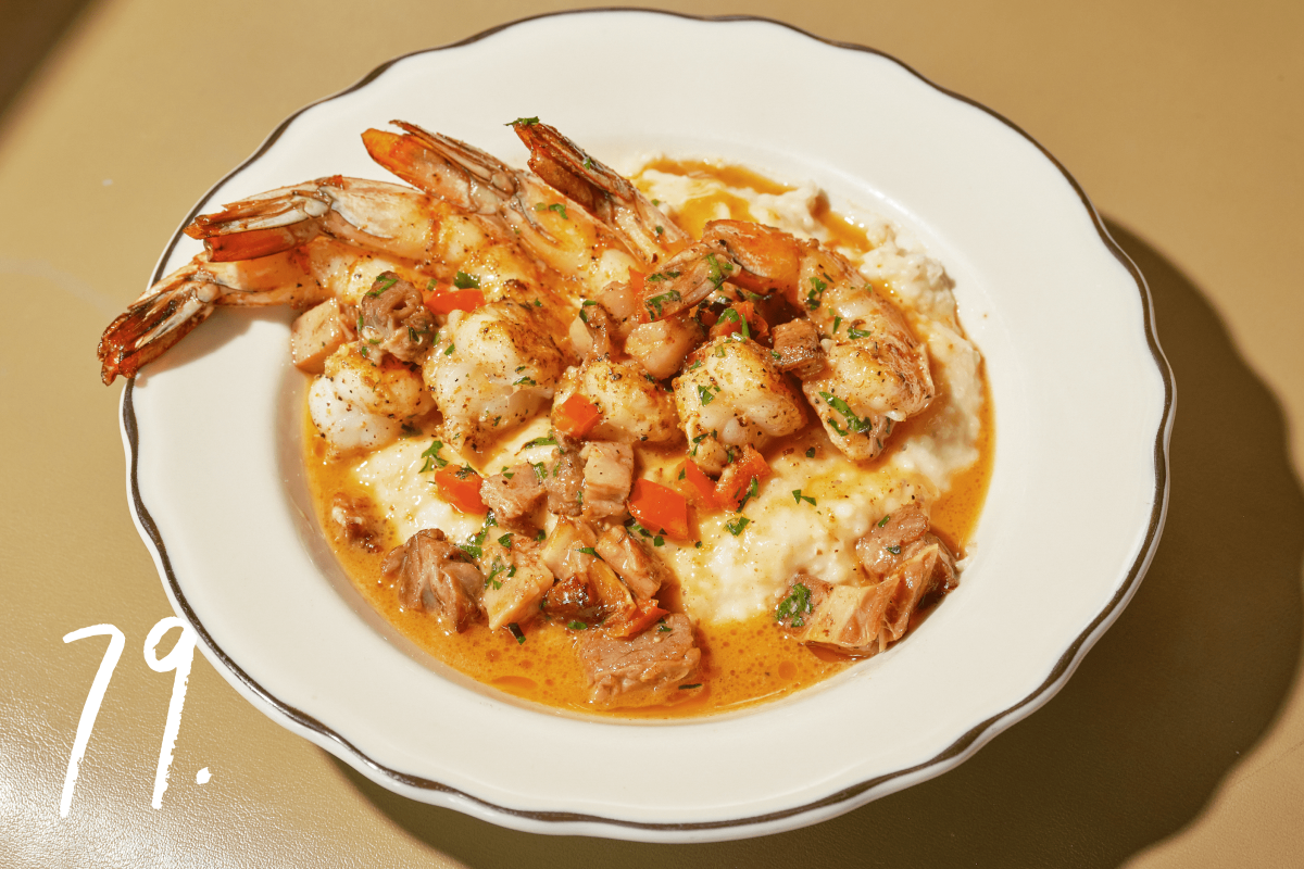 #79: A plate of shrimp and grits