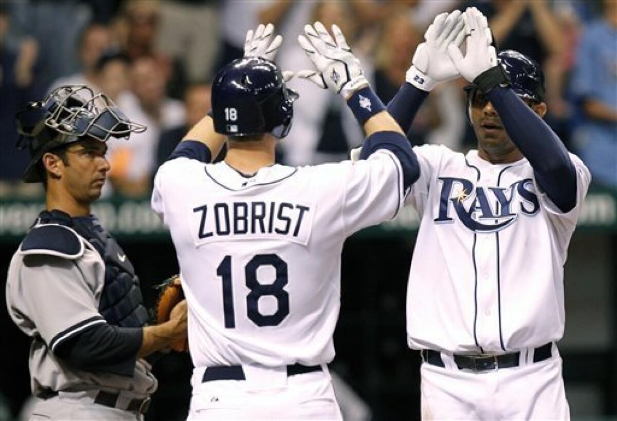 Zobrist in Rays starting lineup for Game 1 of World Series