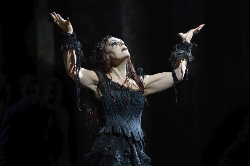 This image released by The Metropolitan Opera shows soprano Sondra Radvanovsky in the title role of Cherubini's "Medea," which opens the Metropolitan Opera season on Sept. 27. (Marty Sohl/Met Opera via AP)
