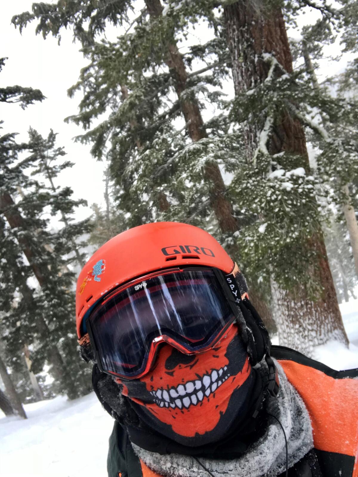 Mark Z. Barabak in his snow gear. 