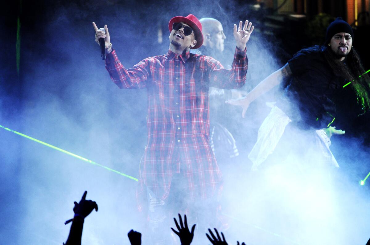 Chris Brown performs at the BET Awards at the Nokia Theatre on June 29 in Los Angeles.