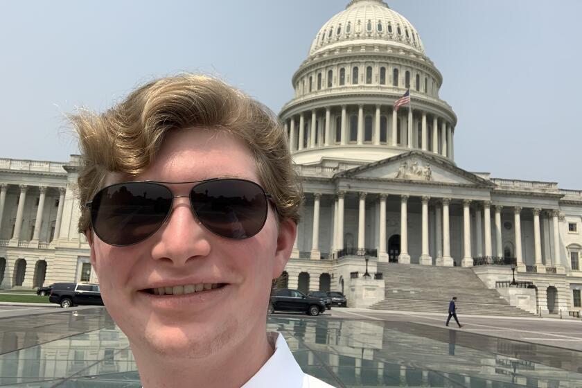 LCC senior Michael Christensen in Washington D.C.