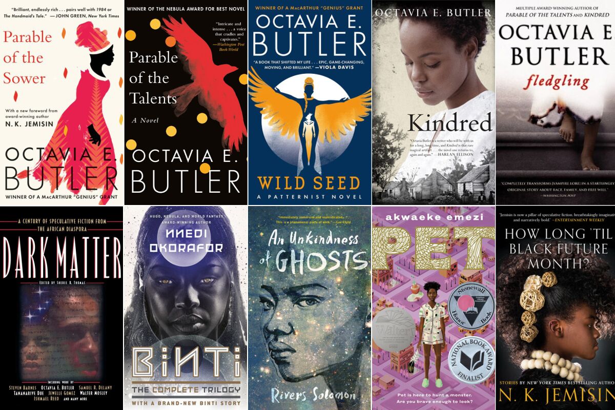 Book club giveaway black speculative fiction authors include Octavia E. Butler, Rivers Solomon and N.K. Jemisin.