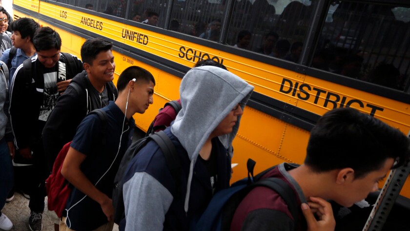 The Los Angeles Unified School District board has partnered with local community colleges to offer classes on high school campuses, during the regular school day.