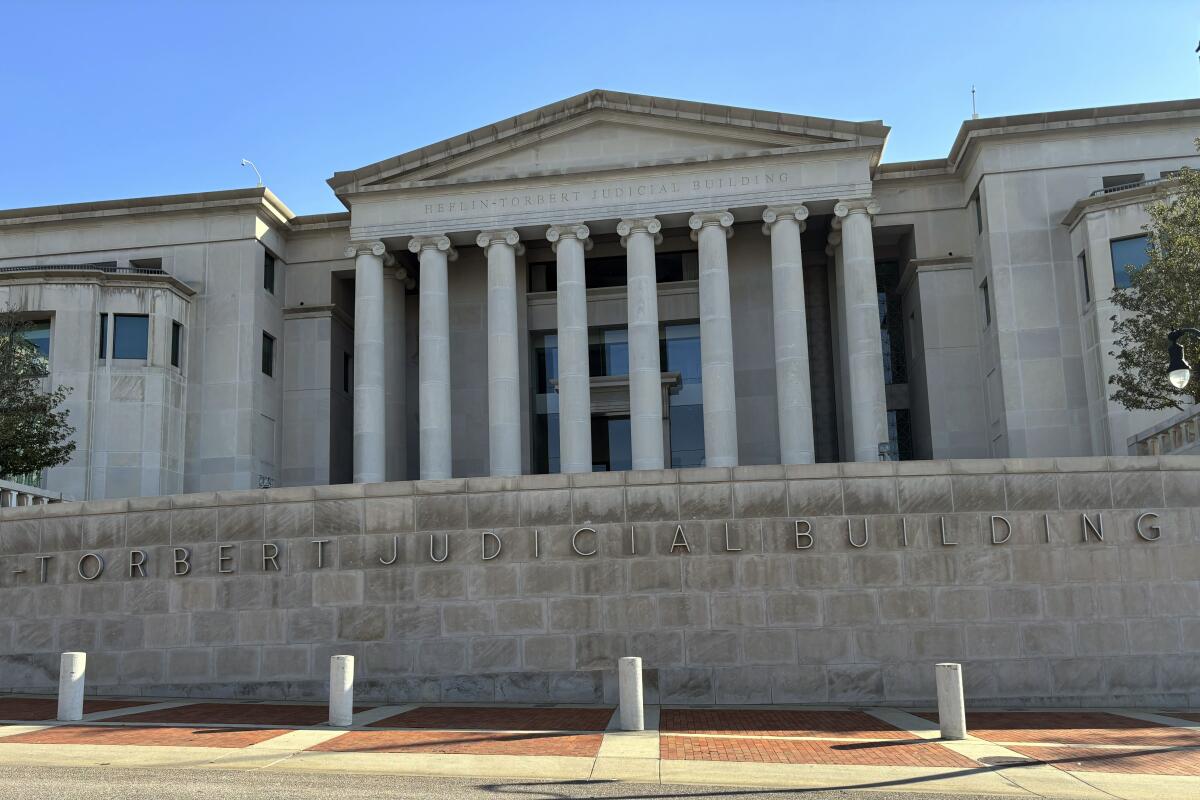 The exterior of the Alabama Supreme Court building in Montgomery